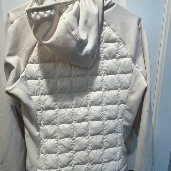 The North Face White Quilted Ski Jacket with High Collar Women’s Size Large - Picture 7 of 8